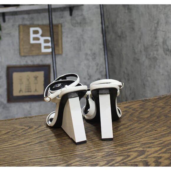 Guess Womens Bacio Wedge Dress Sandals GWBACIO3 White 8M - Picture 4 of 12